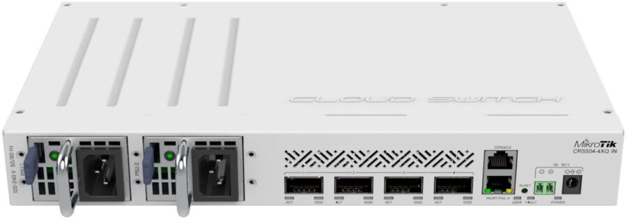 Коммутатор MikroTik CRS504-4XQ-IN 1x100Мбит/с 4xQSFP28 управляемый — изображение 2
