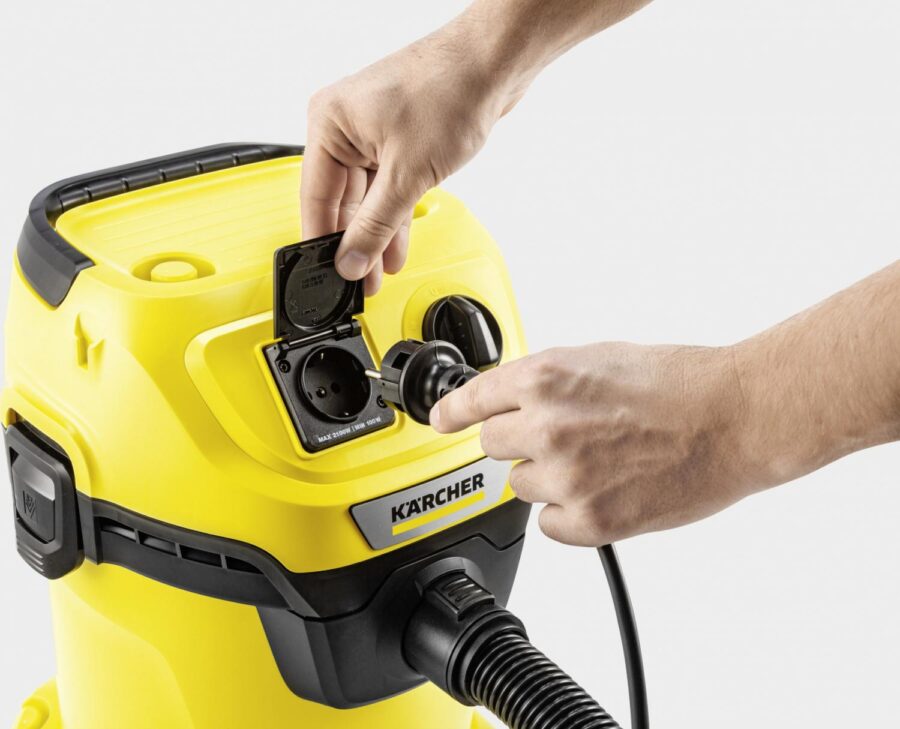 Строительный пылесос Karcher WD 3 P V-17/4/20 1000Вт (уборка: сухая/сбор воды) желтый — изображение 3
