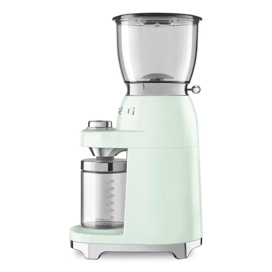 Кофемолка SMEG Стиль 50-х, Кофемолка с коническими жерновами, пастельный зеленый — изображение 2