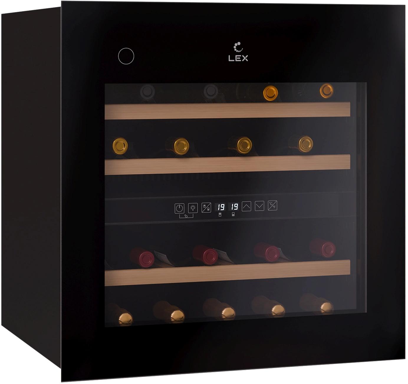 Винный шкаф Lex LWD6036BL dual zone PP 1-нокамерн. черный (CHAT500008) — изображение 4
