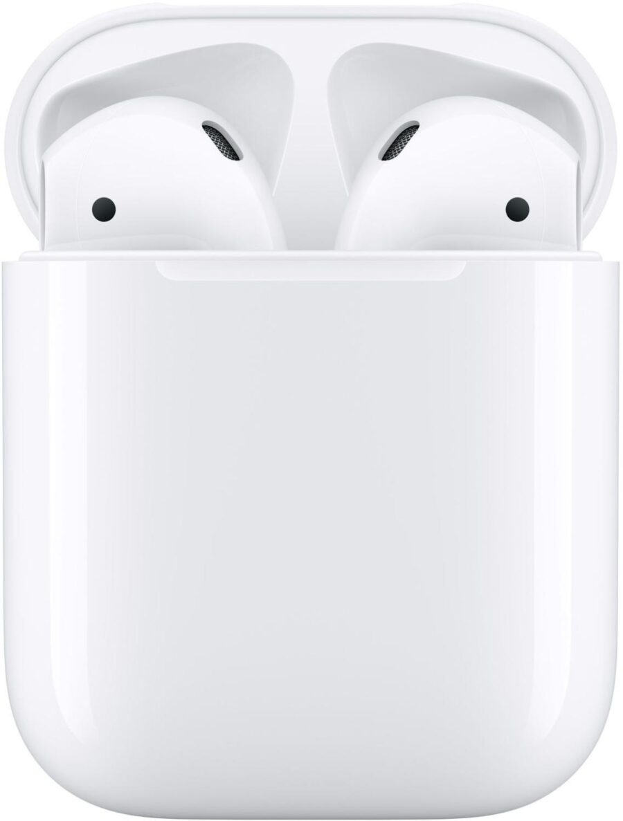 Гарнитура вкладыши Apple AirPods 2 A2032/A2031/A1602 белый беспроводные bluetooth в ушной раковине (MV7N2HN/A)