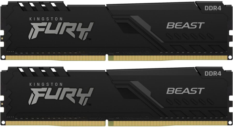 Память оперативная/ Kingston 64GB 3200MT/s DDR4 CL16 DIMM (Kit of 2) FURY Beast Black