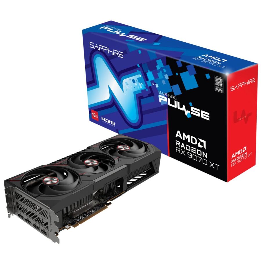 Видеокарта Sapphire RX9070XT PULSE 16GB GDDR6 256bit 2xDP 2xHDMI 3FAN RTL — изображение 2