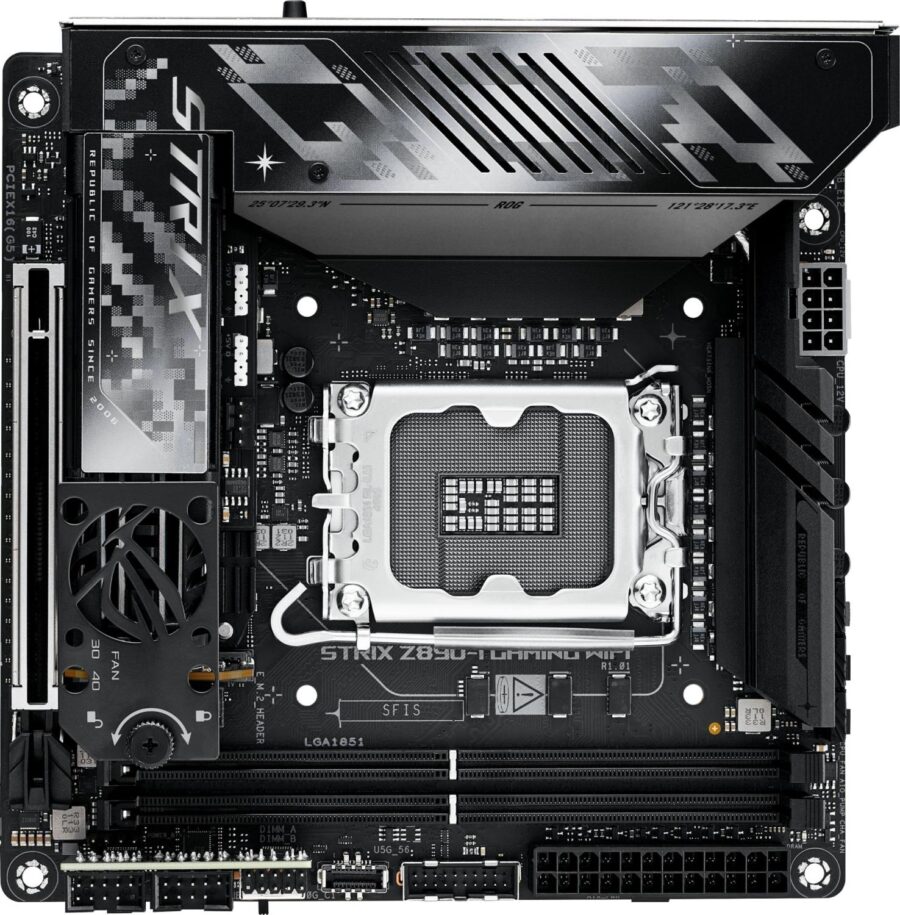 Материнская плата Asus ROG STRIX Z890-I GAMING WIFI Soc-1851 Intel Z890 2xDDR5 mini-ITX AC`97 8ch(7.1) 2.5Gg RAID+HDMI