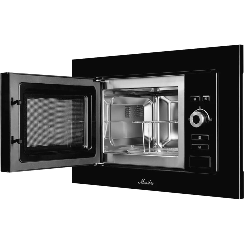 Встраиваемая микроволновая печь Monsher/ встраиваемая, 59.3х38.5х31.3 см, мощность микроволновой печи 800-1250 Вт, мощность гриля 1000 Вт, 5 уровней мощности, электронное управление, многофункциональный дисплей, режим Микроволны/Гриль/Комби, автоменю8 про — изображение 4