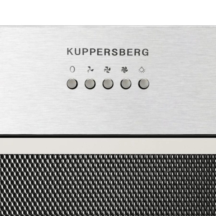 Встраиваемая вытяжка Kuppersberg/ Встраиваемая вытяжка Kuppersberg, High-Tech, 60 см, механическое управление, обратный клапан, 3 скорости, 780 м3/ч, периметральное всасывание, угольный фильтр KF-SC 2 (опция), уровень шума 62 дБ, цвет нержавеющая сталь — изображение 3