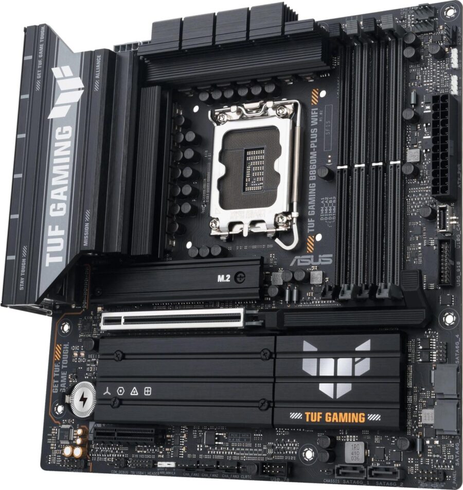 Материнская плата Asus TUF GAMING B860M-PLUS WIFI Soc-1851 Intel B860 4xDDR5 mATX AC`97 8ch(7.1) 2.5Gg RAID+HDMI+DP — изображение 4