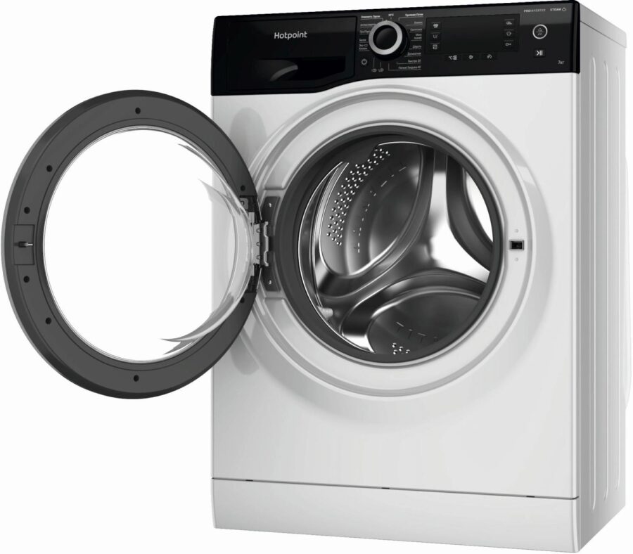 Стиральная машина Hotpoint NSD 7239 ZS VE RU класс: A-30% загр.фронтальная макс.:7кг белый инвертер — изображение 4
