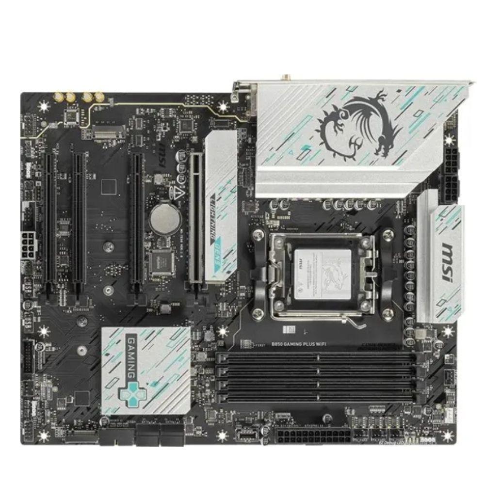 Материнская плата MSI B850 GAMING PLUS WIFI B850, AM5, 4*DDR5, 4*PCIEx16, 3*M.2, 3*TypeC, 1*USB3.2Gen2, 5*USB3.2Gen1, 8*USB2.0, 4*SATA3.0, 5G, DP, ATX, RTL — изображение 4