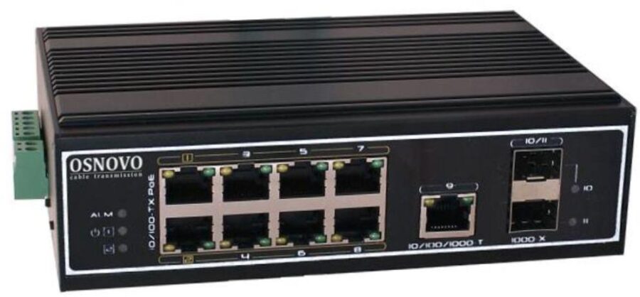 Коммутатор Osnovo SW-60812/I 8x100Мбит/с 1x1Гбит/с 2SFP 6PoE++ 300W — изображение 2