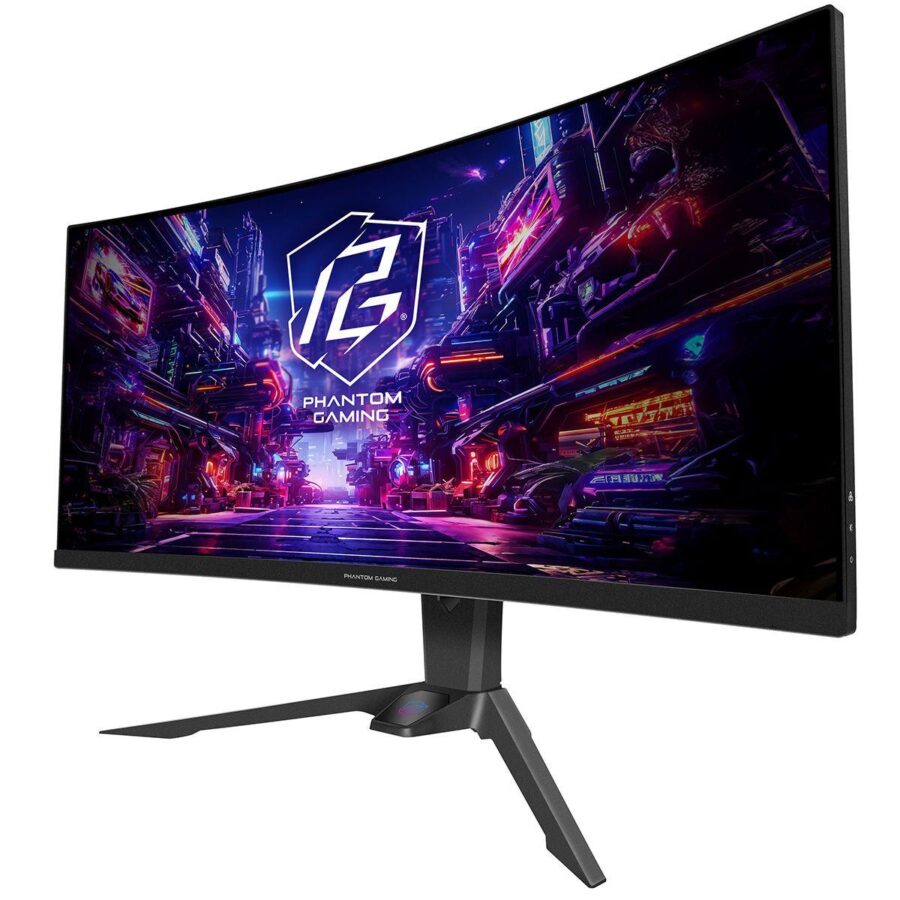 Монитор 34" ASRock Phantom Gaming PG34QRT2B Black (VA, 3440x1440, HDMI+HDMI+DP+Type C, 1 ms, 178°/178°, 500 cd/m, 3000:1, 180Hz, HDR400, MM, Curved 1500R, Height adjustment) — изображение 4