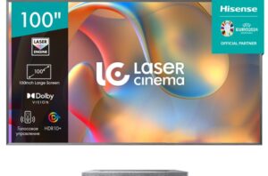 Купить Лазерный телевизор TV 100'' Hisense/ 100", Projector Triple-Chroma, 4K UHD, 25 000ч, 2700Лм, 20W x 2, VIDAA U6, 3хHDMI, 2хUSB, Bluetooth, Wi-Fi + ЭКРАН - 4D-13373966 из реестра по лучшей цене