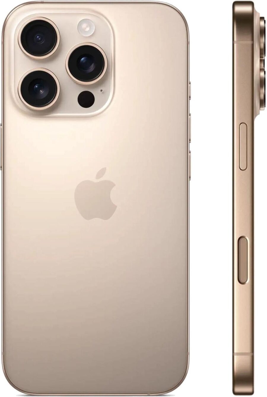 Смартфон Apple A3292 iPhone 16 Pro 512Gb бежевый титан моноблок 3G 4G 1Sim 6.3" 1206x2622 iOS 18 48Mpix 802.11 a/b/g/n/ac/ax/be NFC GPS Protect — изображение 2