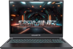 Купить Ноутбук Gigabyte G6 Core i7 12650H 16Gb SSD512Gb NVIDIA GeForce RTX4060 8Gb 16" IPS FHD+ (1920x1200) FreeDOS black WiFi BT Cam (KF-G3KZ853SD) - 4D-15274155 из реестра по лучшей цене
