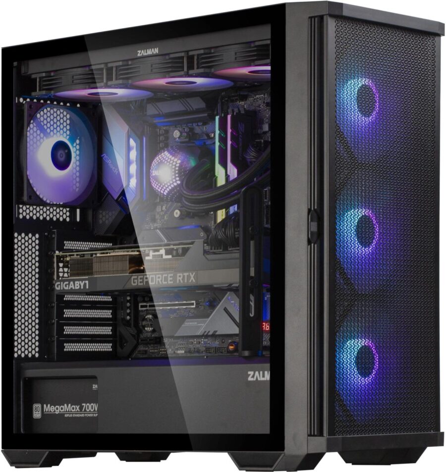 Корпус Zalman Z10 PLUS черный без БП ATX 10x120mm 4x140mm 2xUSB3.0 audio bott PSU — изображение 4