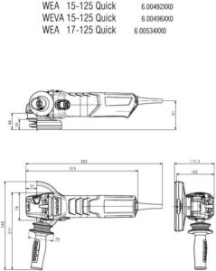 Купить Углошлифовальная машина Metabo WEV 17-125 Quick 1700Вт 11000об/мин рез.шпин.:M14 d=125мм (600516000) - 4D-15212756 из реестра по лучшей цене