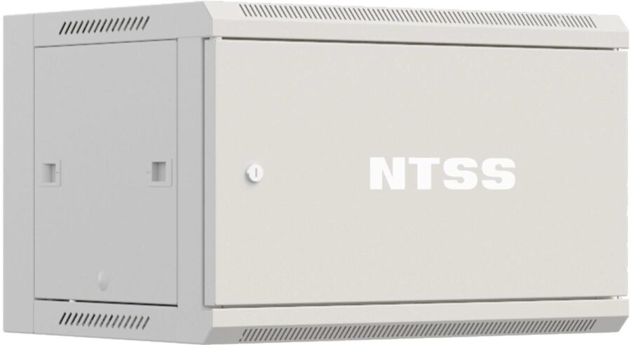 Шкаф коммутационный NTSS Премиум (NTSS-W9U6060FD) настенный 9U 570x600мм пер.дв.металл 60кг серый 500мм 22кг 220град. 500мм IP20 сталь — изображение 2