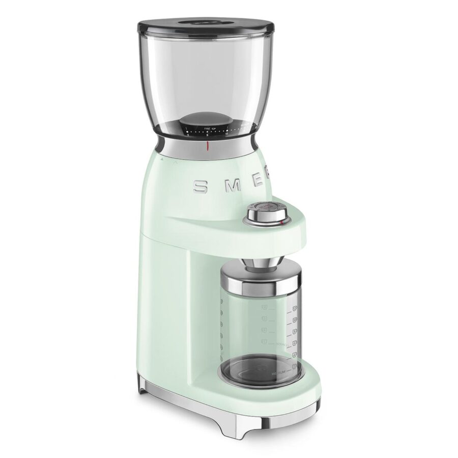Кофемолка SMEG Стиль 50-х, Кофемолка с коническими жерновами, пастельный зеленый — изображение 4