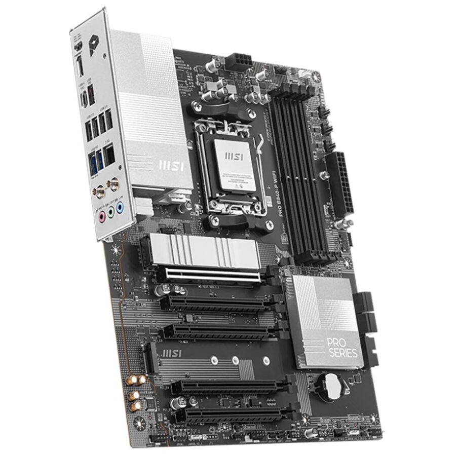 Материнская плата MSI PRO B840-P WIFI B840, AM5, 4*DDR5, 5*PCIEx16, 2*M.2, 2*TypeC, 1*USB3.2Gen2, 4*USB3.2Gen1, 8*USB2.0, 4*SATA3.0, 2.5G, HDMI, ATX, RTL — изображение 4