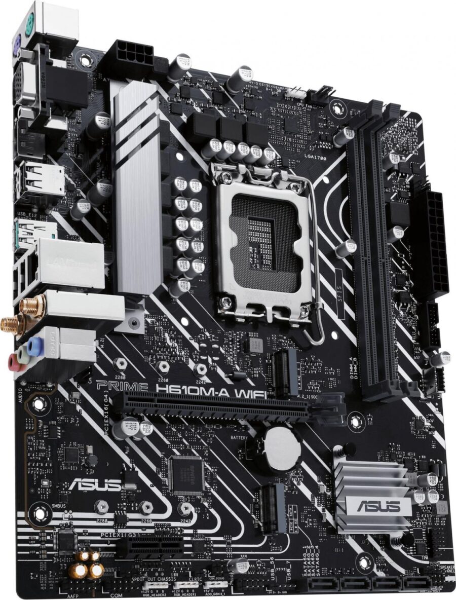 Материнская плата Asus PRIME H610M-A WIFI Soc-1700 Intel H610 2xDDR5 mATX AC`97 8ch(7.1) GbLAN+VGA+HDMI+DP — изображение 3