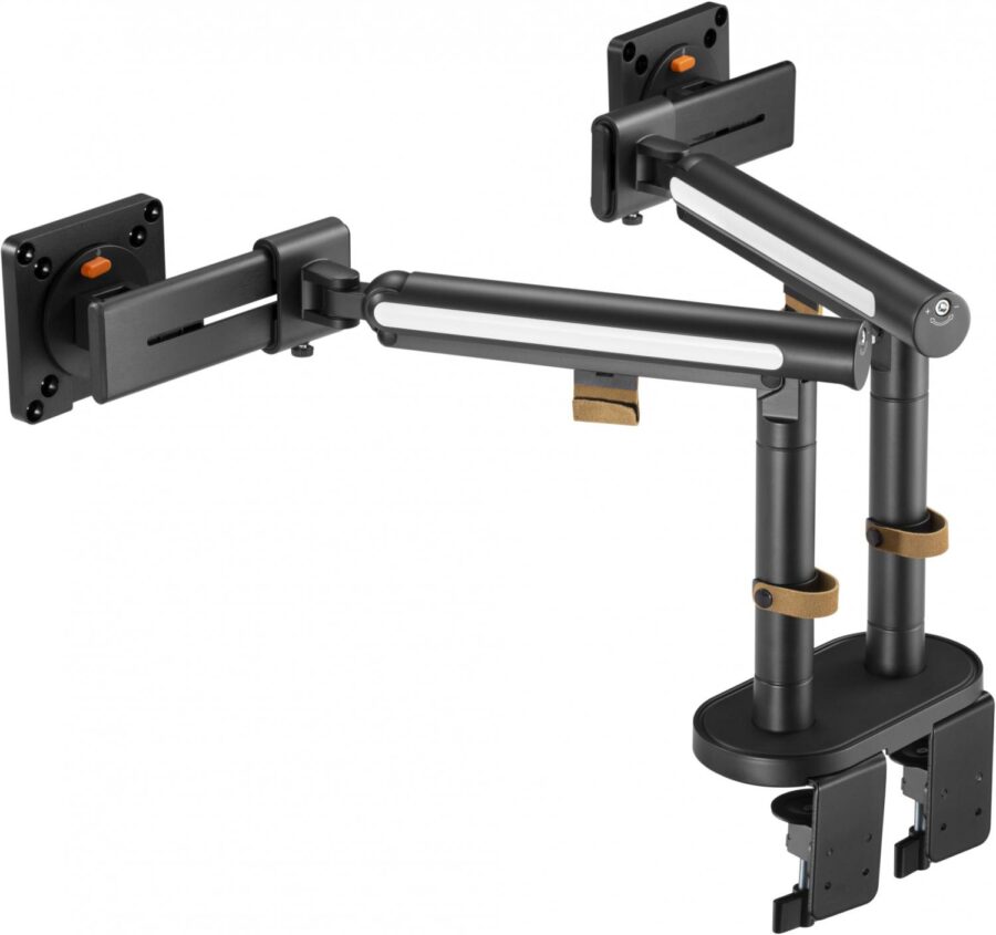 Кронштейн для мониторов Ultramounts UM727B черный 17"-32" макс.9кг крепление к столешнице поворот и наклон — изображение 4