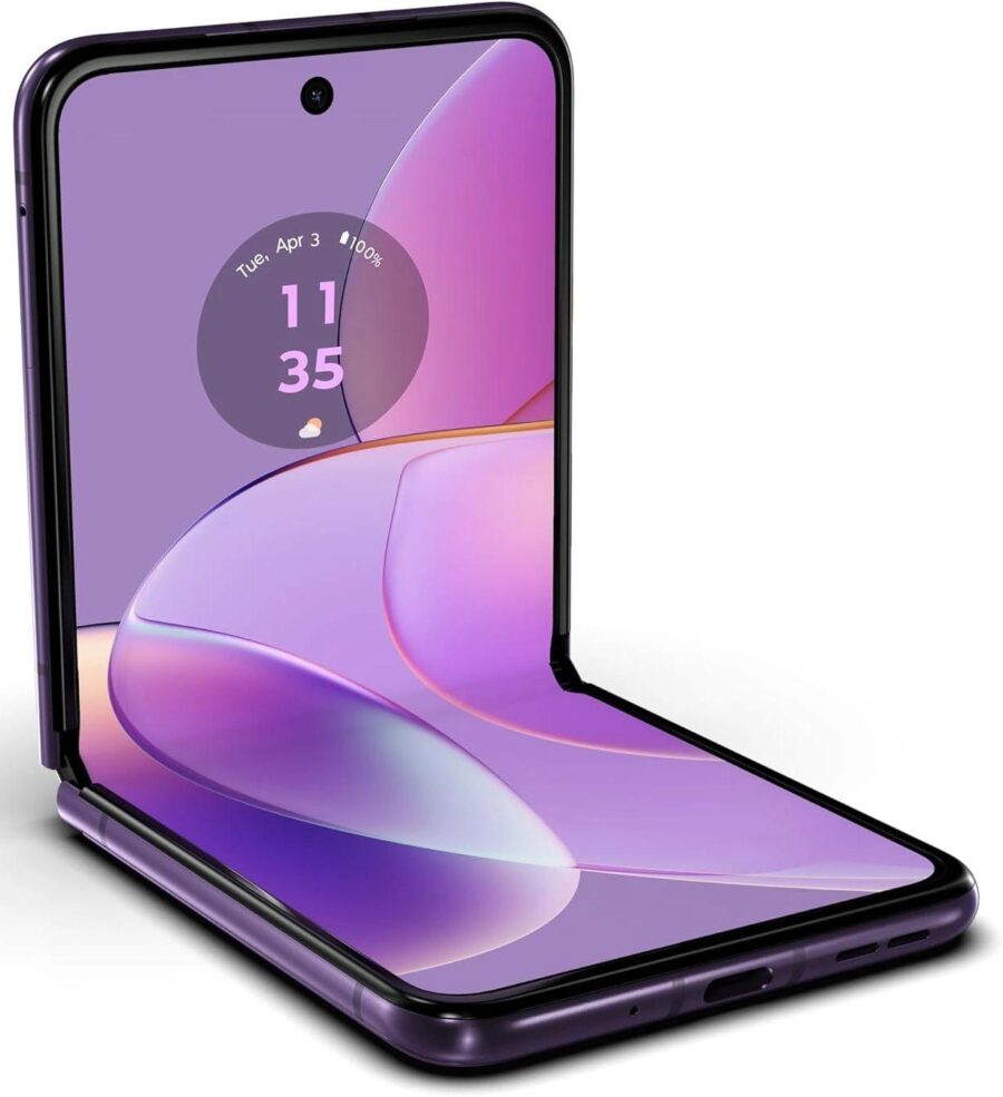 Смартфон Motorola XT2323-1 Razr 40 5G 256Gb 8Gb сиреневый раскладной 3G 4G 1Sim 6.9" 1080x2640 Android 13 64Mpix 802.11 a/b/g/n/ac/ax NFC GPS GSM900/1800 GSM1900 TouchSc Protect — изображение 4