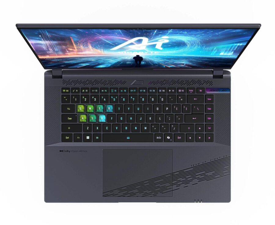Ноутбук Gigabyte Aorus 16X Core i7 13650HX 32Gb SSD1Tb NVIDIA GeForce RTX4070 8Gb 16" IPS QHD+ (2560x1600) Windows 11 Home grey WiFi BT Cam (9SG-43KZC64SH) — изображение 3