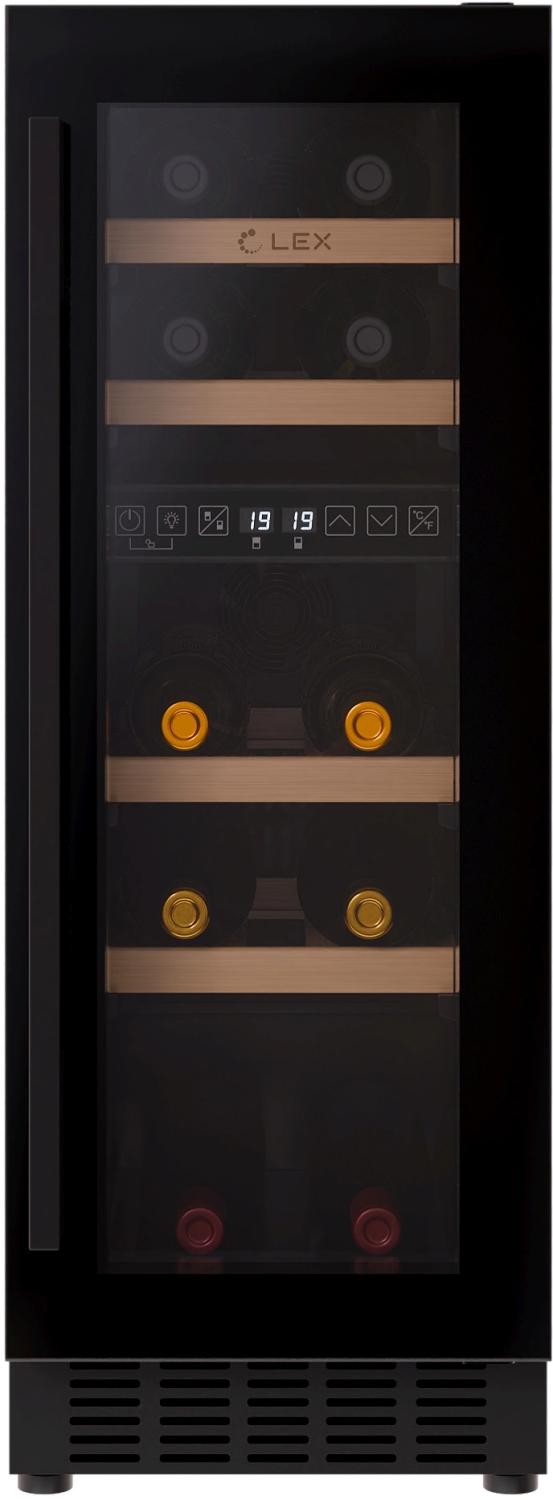 Винный шкаф Lex LWD3017BL dual zone 1-нокамерн. черный — изображение 3