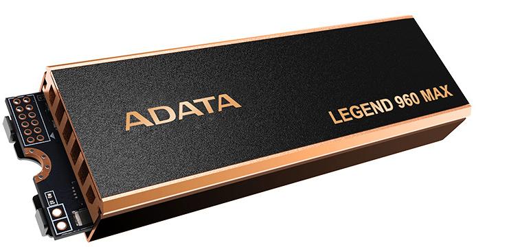 Твердотельный накопитель/ ADATA SSD LEGEND 960 MAX, 2000GB, M.2(22x80mm), NVMe 1.4, PCIe 4.0 x4, 3D NAND, R/W 7400/6800MB/s, IOPs 750 000/630 000, DRAM buffer 2000MB, TBW 1560, DWPD 0.43, with BIG Heat Spreader (5 лет) — изображение 4