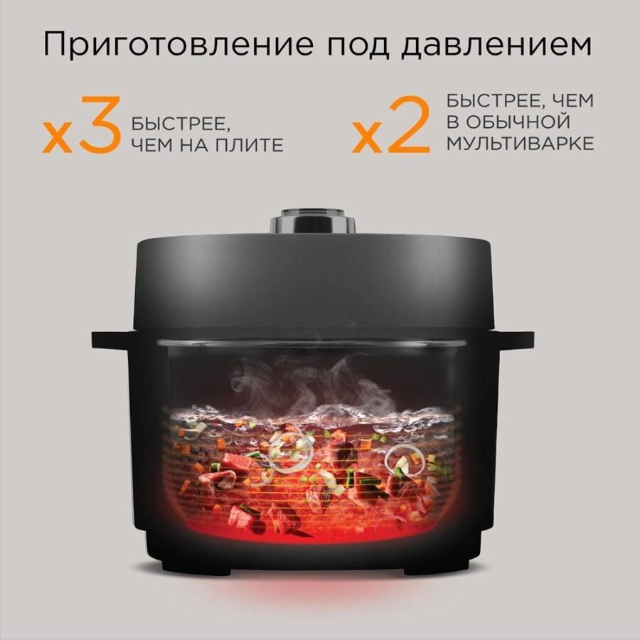 Мультиварка-скороварка Редмонд MP112 3л 890Вт серый — изображение 3