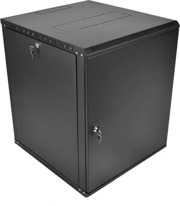 Шкаф коммутационный ЦМО ШРН-Эконом (ШРН-Э-15.650.1-9005) настенный 15U 600x650мм пер.дв.стал.лист 65кг черный 600мм 26.1кг 180град. 749мм — изображение 3