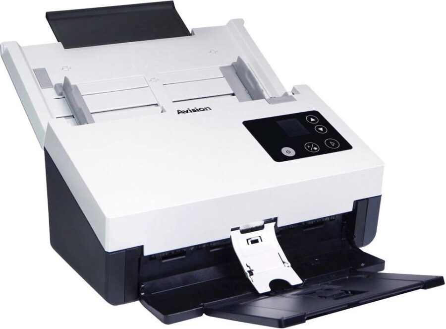 Сканер протяжный Avision AD345GN (000-1011-02G) A4 белый/черный — изображение 3