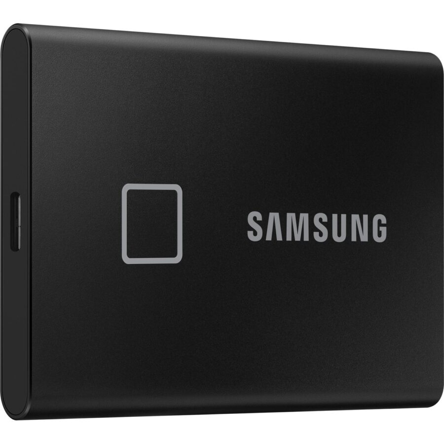 Внешние HDD и SSD/ Samsung External SSD T7 Touch, 2000GB, Touch ID, Type-C, USB 3.2 Gen2, R/W 1050/1000MB/s, 85x57x8mm, Black (12 мес.) — изображение 3