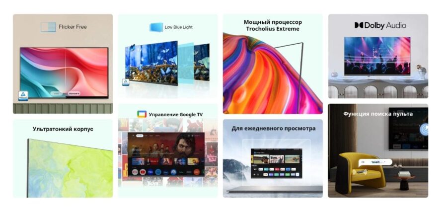 Телевизор LED Skyworth 40" 40E55G Eye Care черный FULL HD 60Hz DVB-T DVB-T2 DVB-C DVB-S DVB-S2 USB WiFi Smart TV — изображение 3