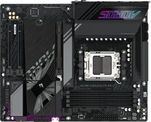 Купить Материнская плата Gigabyte X870E A ELITE WIFI7 SocketAM5 AMD X870 4xDDR5 ATX AC`97 8ch(7.1) 2.5Gg RAID+HDMI - 4D-15121628 из реестра по лучшей цене