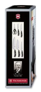 Купить Набор ножей кухон. Victorinox Grand Maitre Cutlery Block 7.7243.6 (7.7243.6) компл.:6предм. с подставкой черный подар.коробка - 4D-13819496 из реестра по лучшей цене