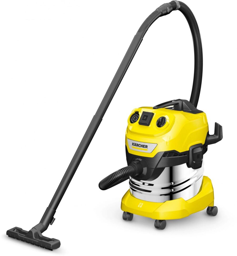 Строительный пылесос Karcher WD 4 P S V-20/5/22 1000Вт (уборка: сухая/сбор воды/выдув) желтый — изображение 2