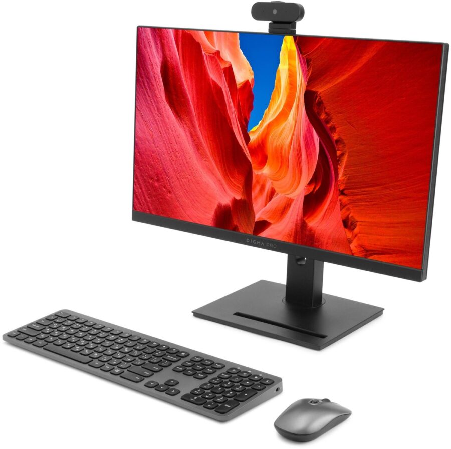 Моноблок Digma Pro Vision 23.8" Full HD i3 1215U (1.2) 8Gb SSD256Gb UHDG CR Windows 11 Pro Eth WiFi BT 90W клавиатура мышь Cam черный 1920x1080 — изображение 3