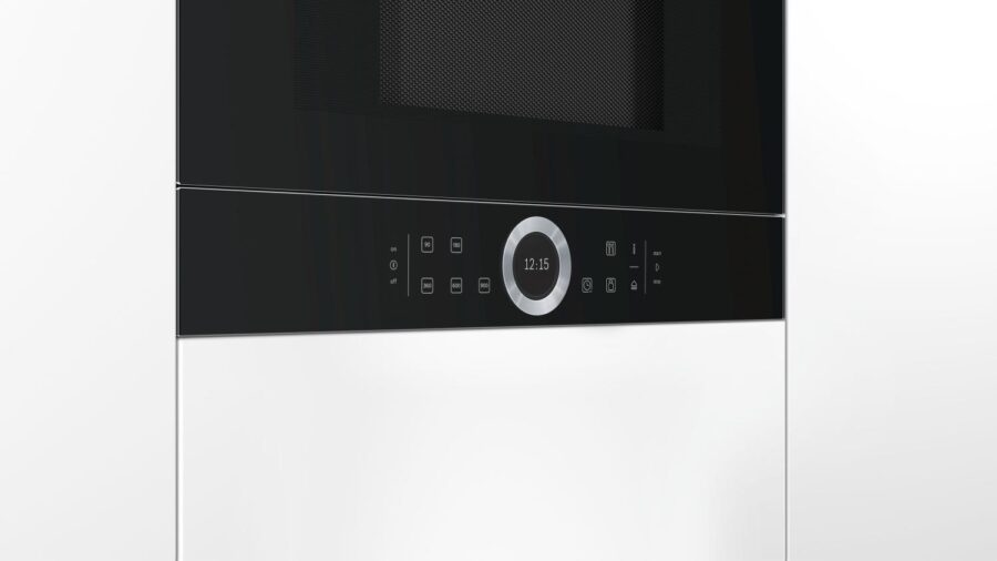 Встраиваемые микроволновые печи BOSCH 900Вт, 5 режимов, инвертер, 21 л, черный, петли слева — изображение 3