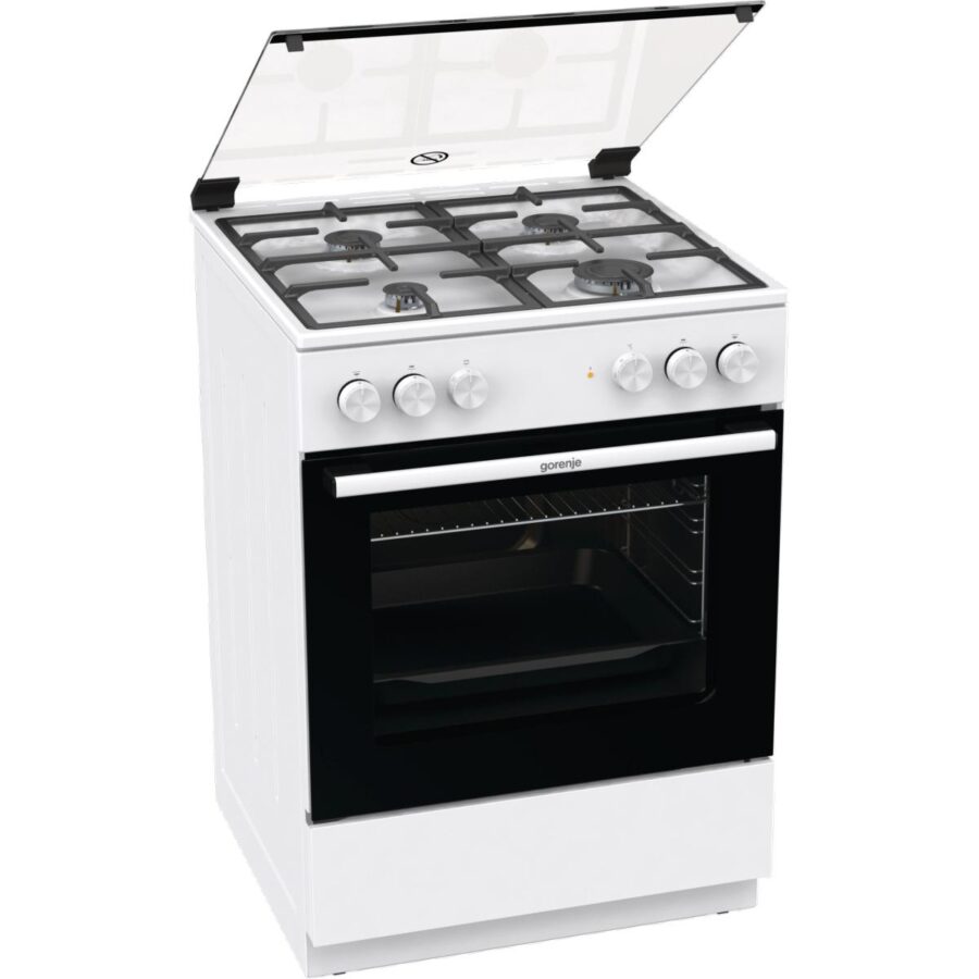 Плита GORENJE/ Тип плиты: комбинированная, Тип варочной поверхности: газовая, Цвет: белый, Гриль: Есть, Ширина, см: 60 — изображение 2