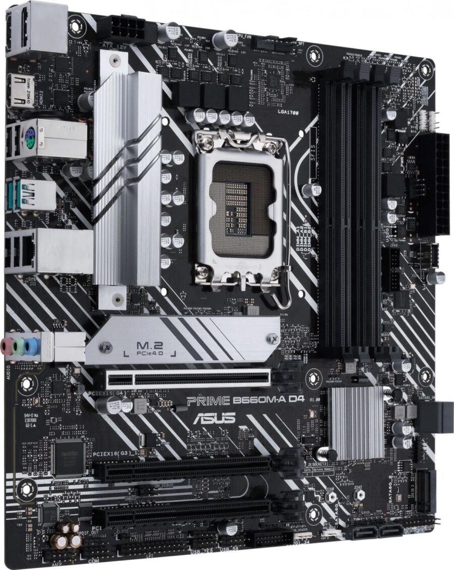Материнская плата Asus PRIME B660M-A D4-CSM Soc-1700 Intel B660 4xDDR4 mATX AC`97 8ch(7.1) GbLAN RAID+HDMI+DP — изображение 2