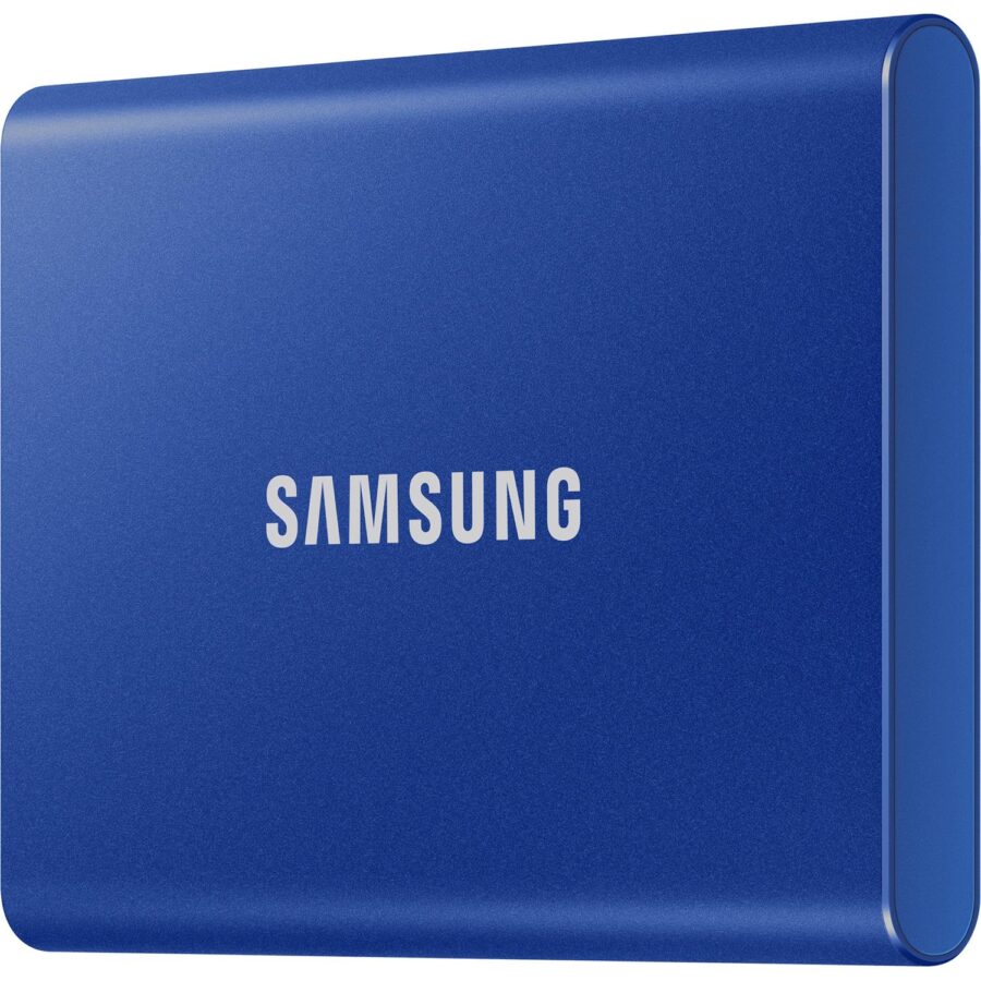 Внешние HDD и SSD/ Samsung External SSD T7, 1000GB, Type-C, USB 3.2 Gen2, R/W 1050/1000MB/s, 85x57x8mm, Indigo Blue (12 мес.) — изображение 3