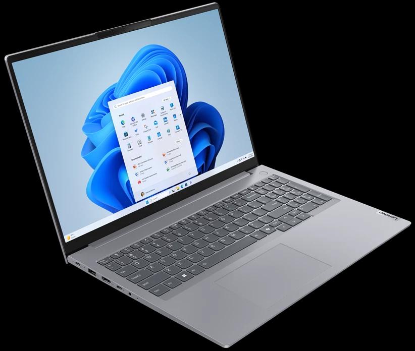 Ноутбук/ Lenovo ThinkBook 16-IML 16.0" WUXGA 300nits ,U7-155H,8Gb DDR5, 512GB SSD M.2 2242 NVMe G4, Integrated ARC, FHD Cam,Wi-fi AX 2x2-6E+BT,Y-FPR, 4 Cell 71Whr, 100W USB-C SLIM-3PIN-UK, BKLT KB US-ENG, No OS, 1Y — изображение 3