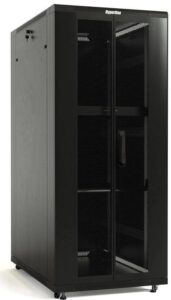 Купить Шкаф серверный Hyperline (TTBR-4262-DD-RAL9004) напольный 42U 600x1200мм пер.дв.перфор.2ств. 2 бок.пан. задн.дв.перфор.2-хст. 800кг черный 1110мм 2055мм IP20 сталь - 4D-14035877 из реестра по лучшей цене