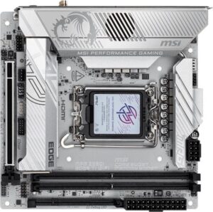Купить Материнская плата MSI MPG Z890I EDGE TI WIFI Soc-1851 Intel Z890 2xDDR5 mini-ITX AC`97 8ch(7.1) 5Gigabit RAID+HDMI - 4D-15593119 из реестра по лучшей цене