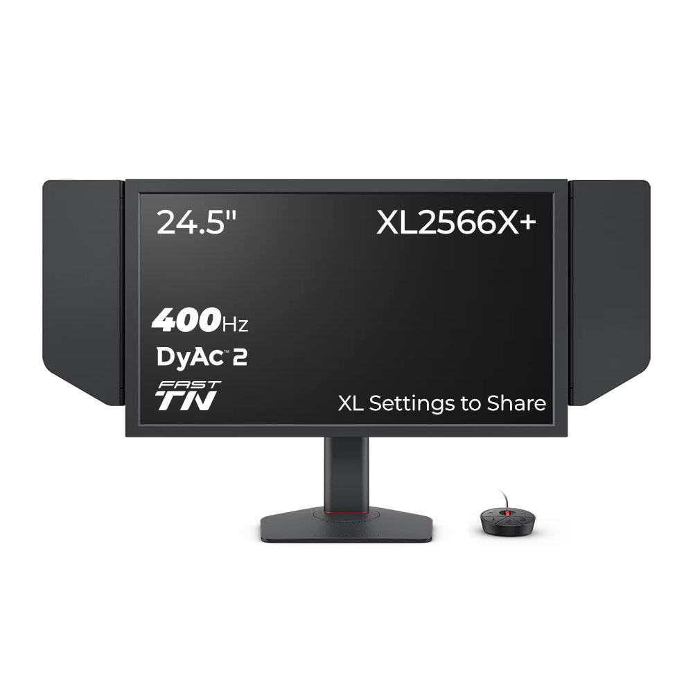 Мониторы/ Benq XL2566X+ 24.1'', 1920x1080, TN, 400Hz, 1000:1, 320cd, 1ms, 2*HDMI, DP; Height adj 155, Pivot, Flicker-free;Low Blue Light, Calibration Report, Shading Hood, 3Y, Grey