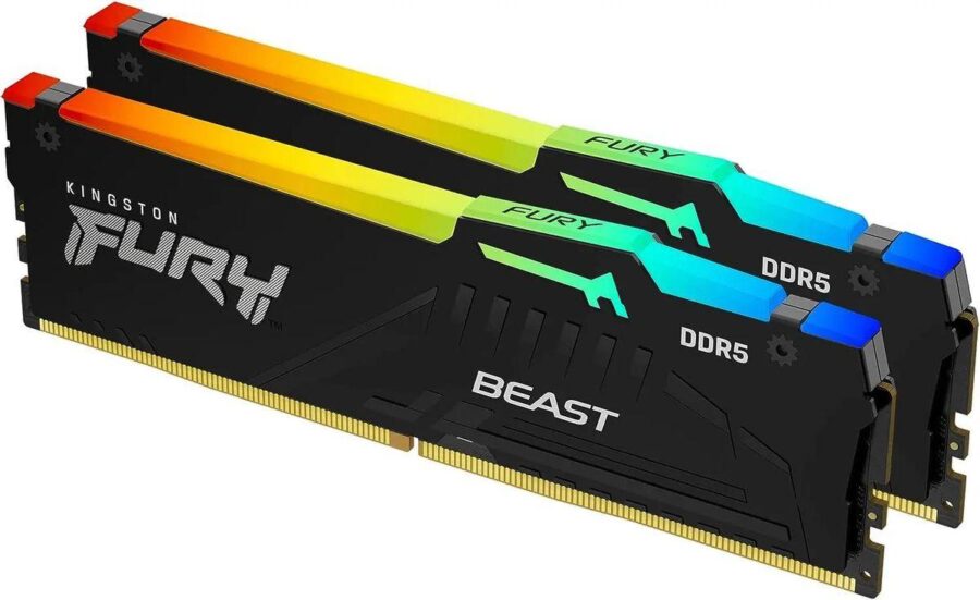 Память оперативная/ Kingston 64GB 5600MT/s DDR5 CL40 DIMM (Kit of 2) FURY Beast RGB XMP — изображение 3