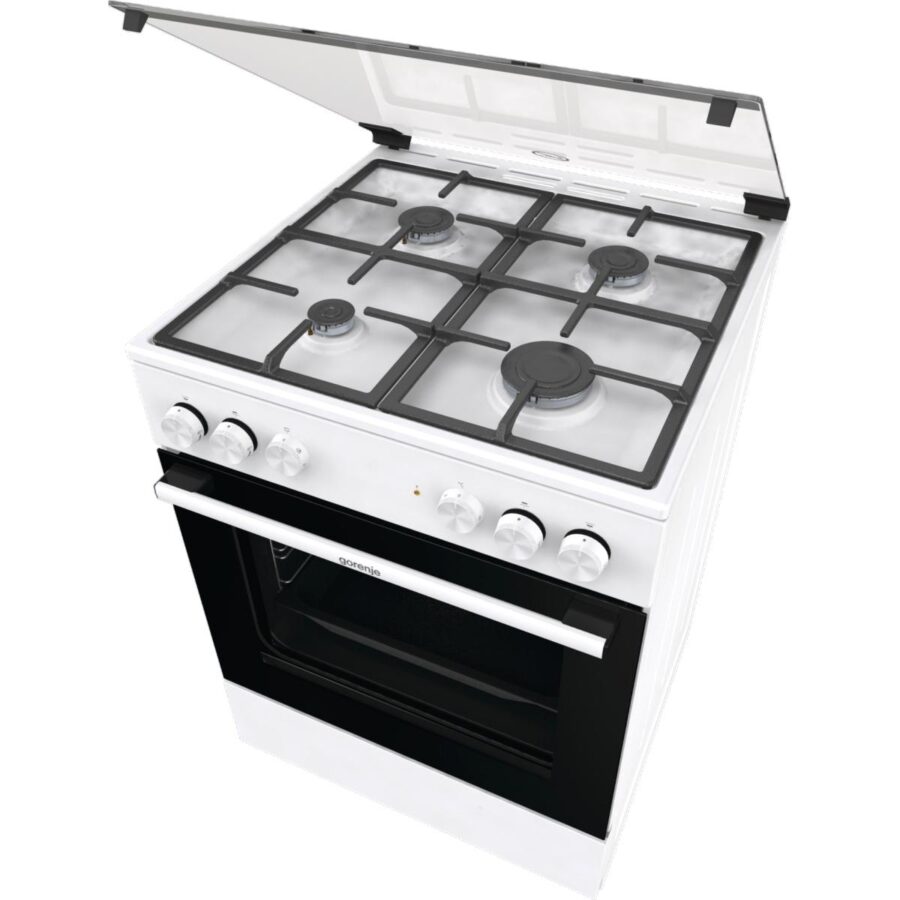 Плита GORENJE/ Тип плиты: комбинированная, Тип варочной поверхности: газовая, Цвет: белый, Гриль: Есть, Ширина, см: 60 — изображение 3