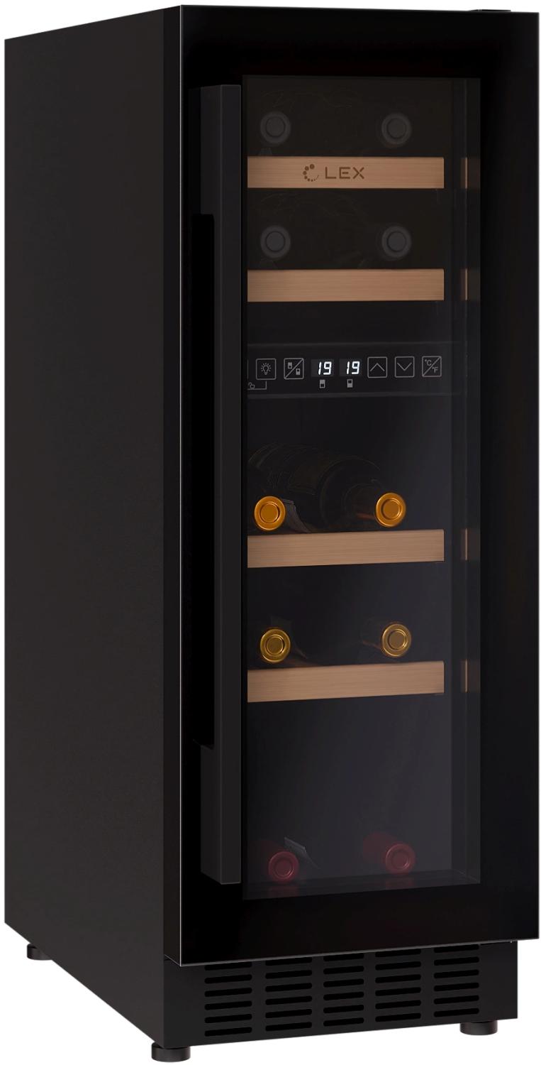 Винный шкаф Lex LWD3017BL dual zone 1-нокамерн. черный — изображение 4