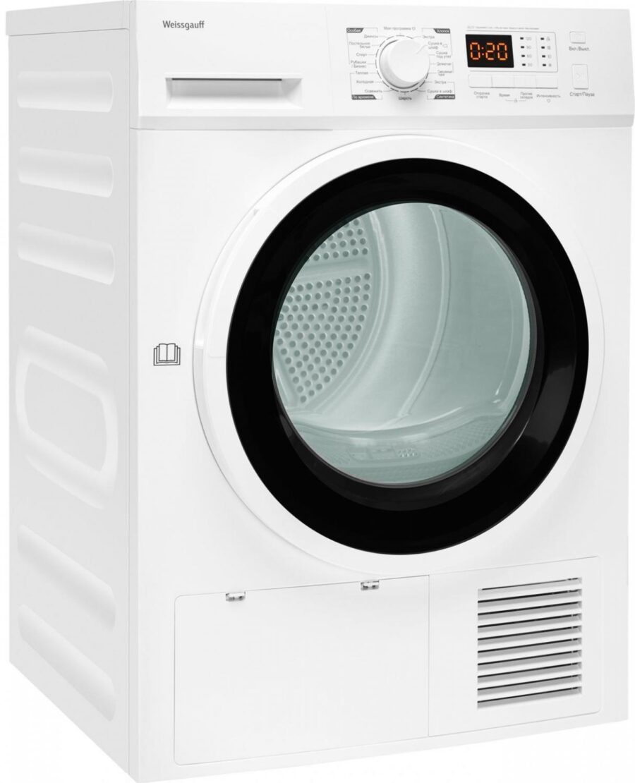 Сушильная машина Weissgauff WD 6148 D Heat Pump кл.энер.:A++ макс.загр.:8кг белый (429036) — изображение 2
